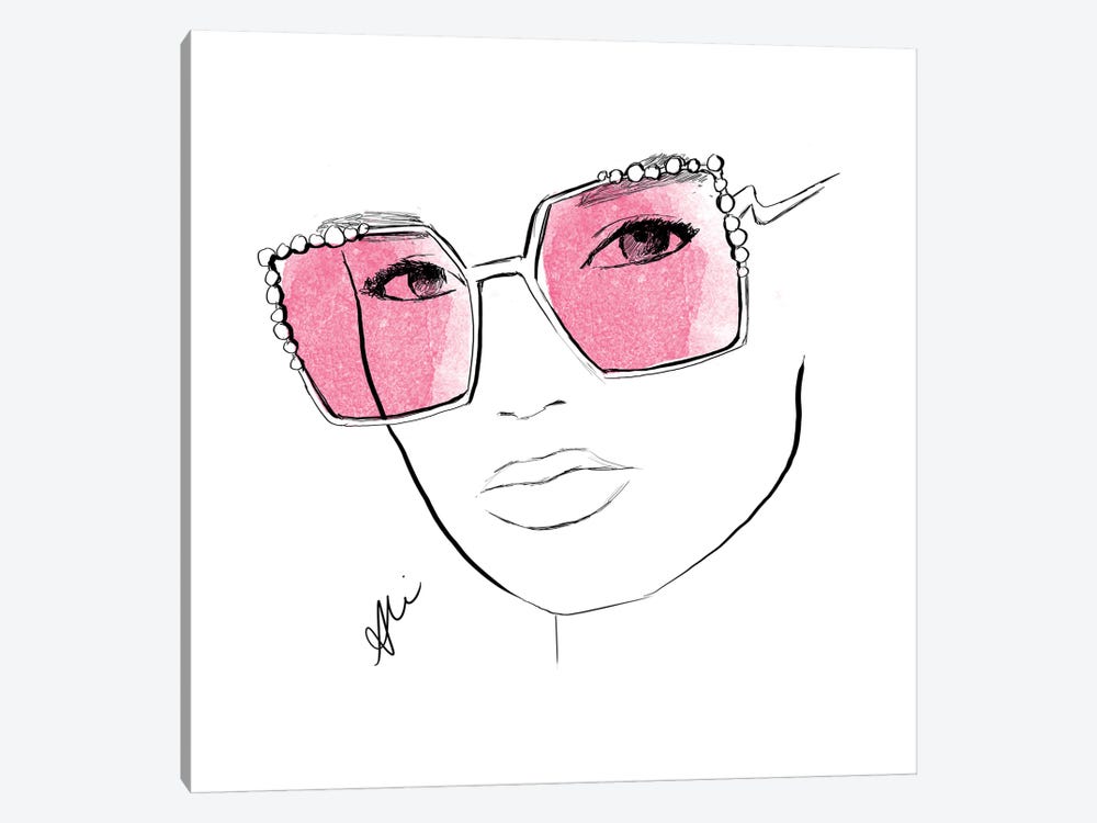 Pink Shades by Alison Petrie 1-piece Canvas Print