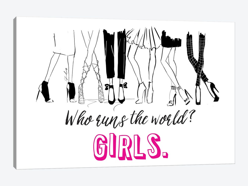 Who Runs The World by Alison Petrie 1-piece Canvas Print