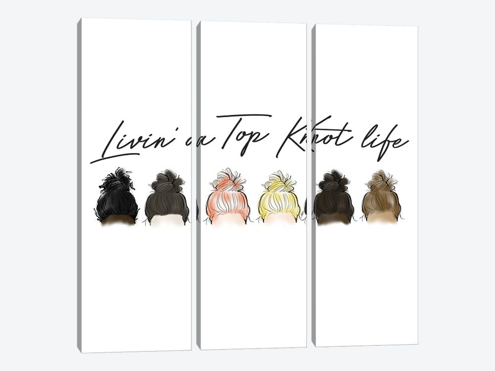 Top Knot Life by Alison Petrie 3-piece Art Print