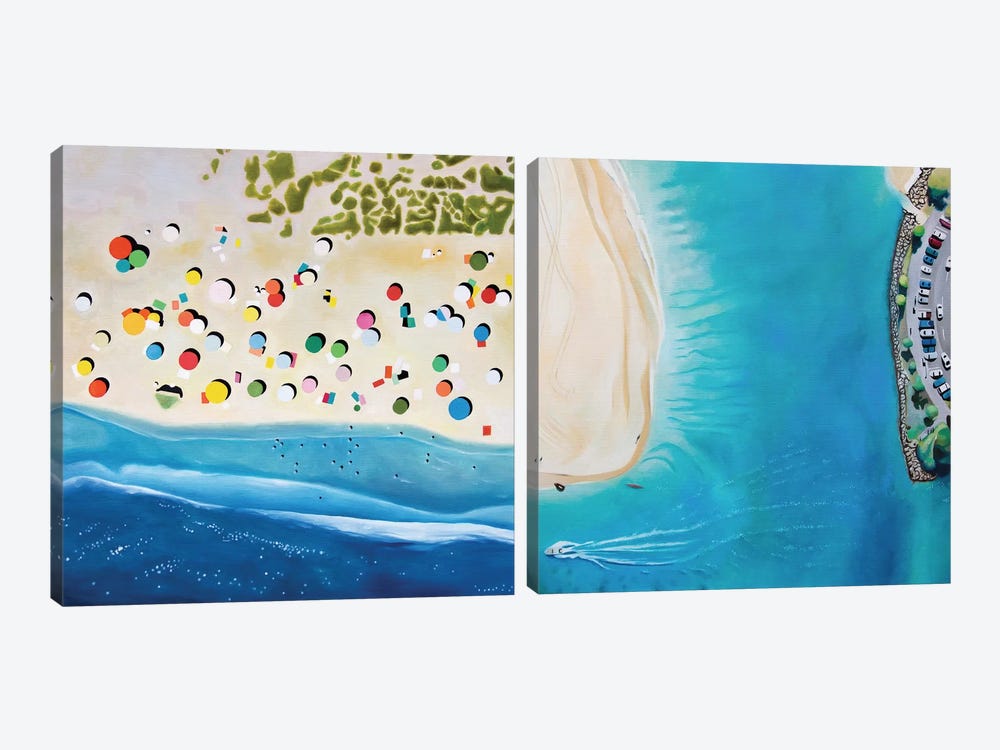Beaches Diptych by Antony Squizzato 2-piece Canvas Art Print