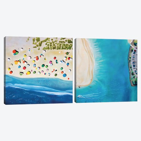 Beaches Diptych Canvas Print Set #ASQ2HSET001} by Antony Squizzato Canvas Wall Art