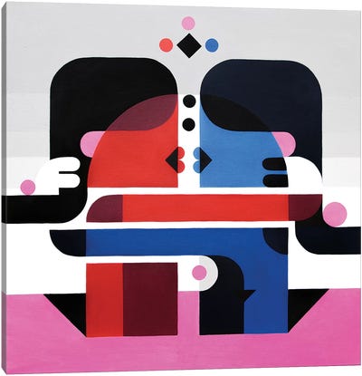 The Kiss Canvas Art Print - Couple Art