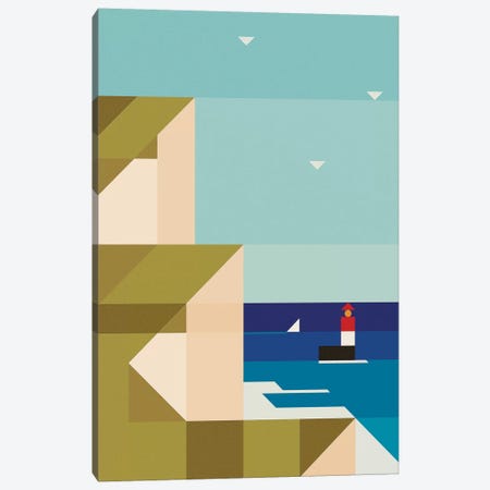 Sea Cliffs Canvas Print #ASQ38} by Antony Squizzato Canvas Artwork