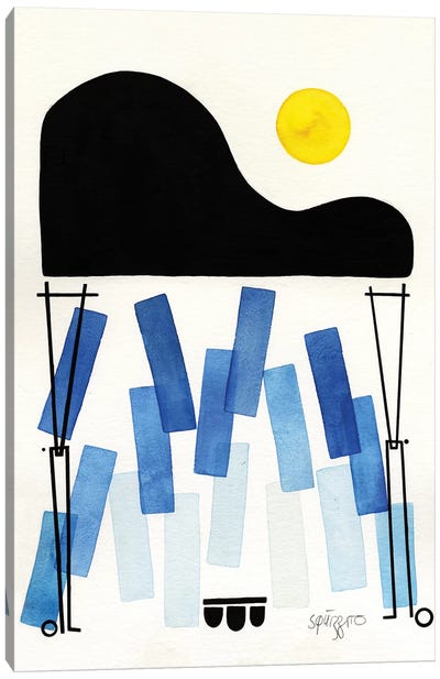 Blues Notes Canvas Art Print - Antony Squizzato