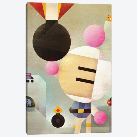 Bomberman Canvas Print #ASQ41} by Antony Squizzato Canvas Art Print