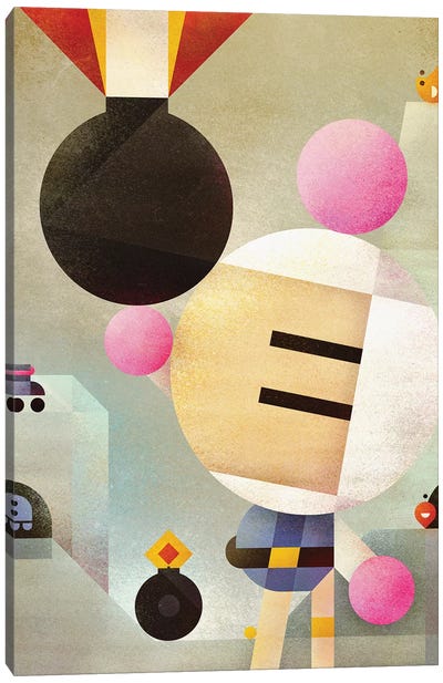 Bomberman Canvas Art Print - Antony Squizzato
