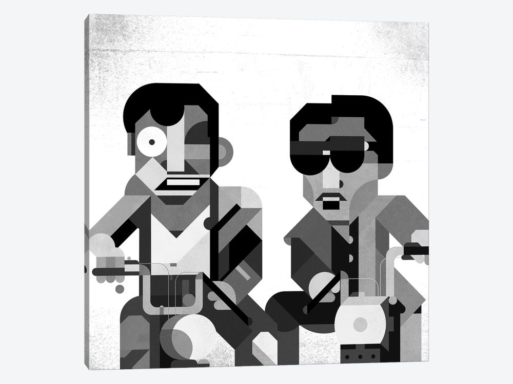 Boys On Mopeds by Antony Squizzato 1-piece Canvas Wall Art
