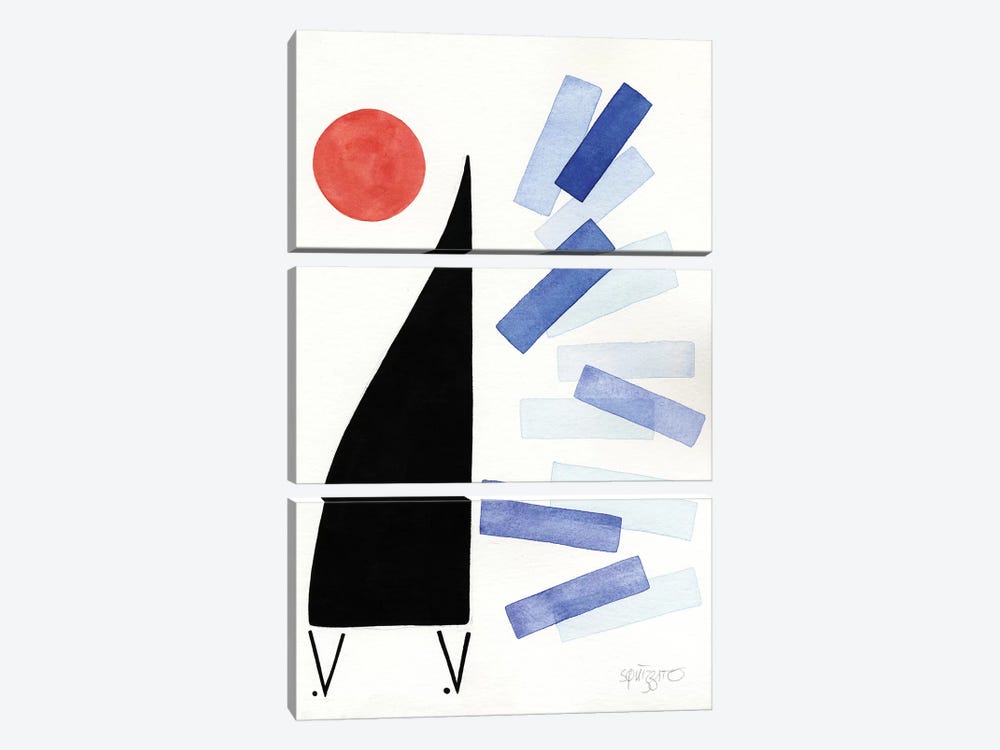 Free Jazz by Antony Squizzato 3-piece Canvas Print