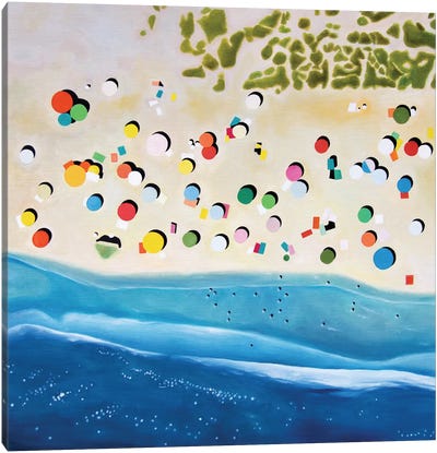 Malaga Beach Canvas Art Print - Ocean Art