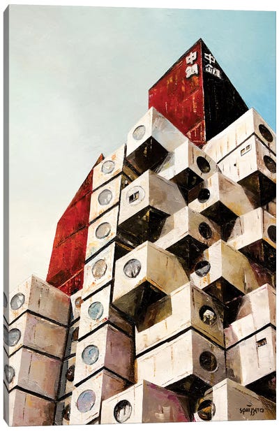 Nakagin Tower Canvas Art Print - Antony Squizzato