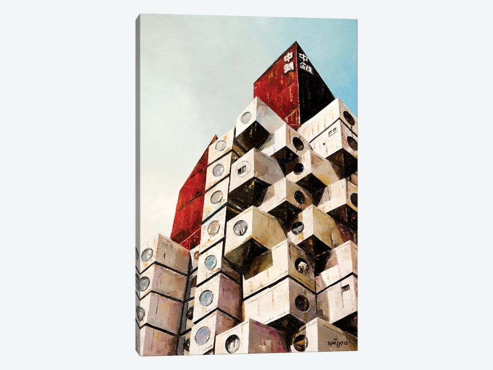 Nakagin Tower by Antony Squizzato 1-piece Canvas Wall Art