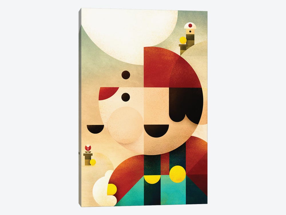 Super Mario by Antony Squizzato 1-piece Canvas Art Print