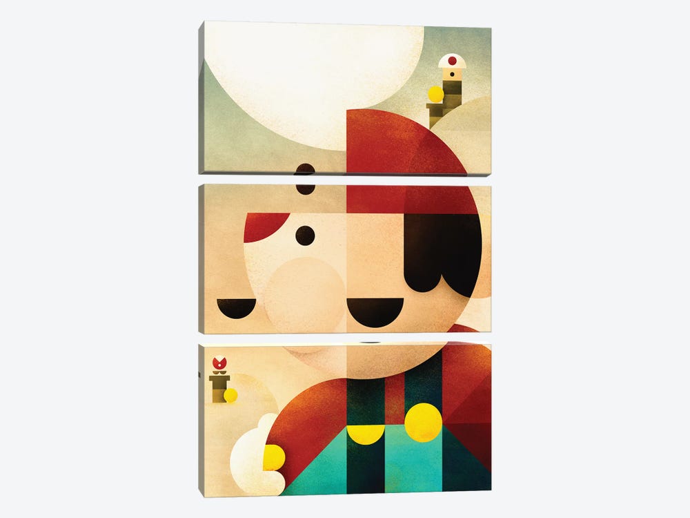 Super Mario by Antony Squizzato 3-piece Canvas Art Print