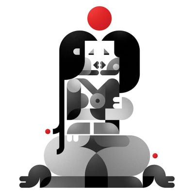 2 Girls, One Moon by Antony Squizzato framed wall art