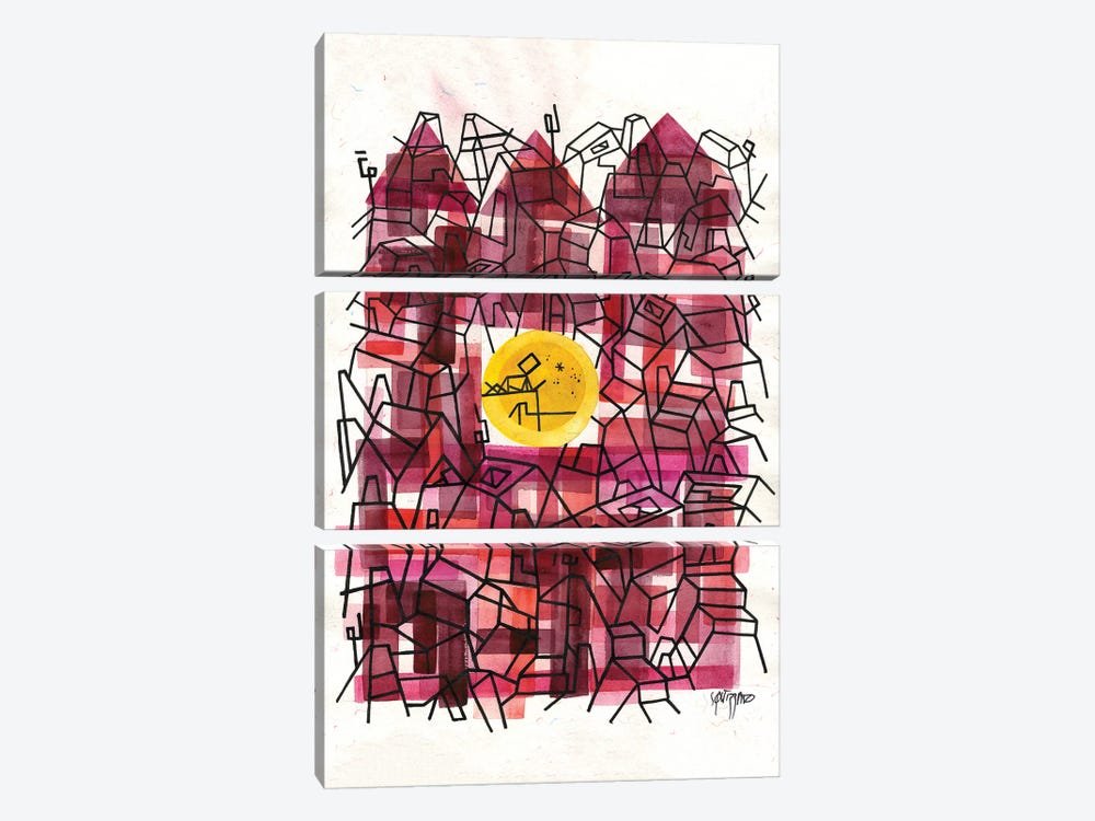 Escape Friday by Antony Squizzato 3-piece Canvas Artwork