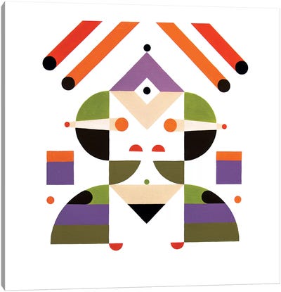 Abstract Girl Canvas Art Print - Abstract Shapes & Patterns