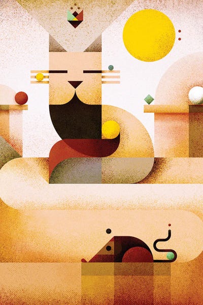 Mid-Century Modern Animals: Zen Master by Antony Squizzato