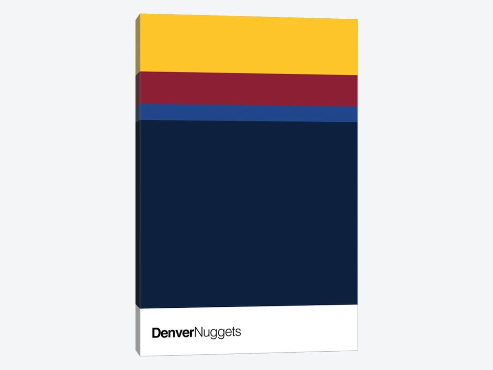 Denver Nuggets Basketball by avesix 1-piece Canvas Print
