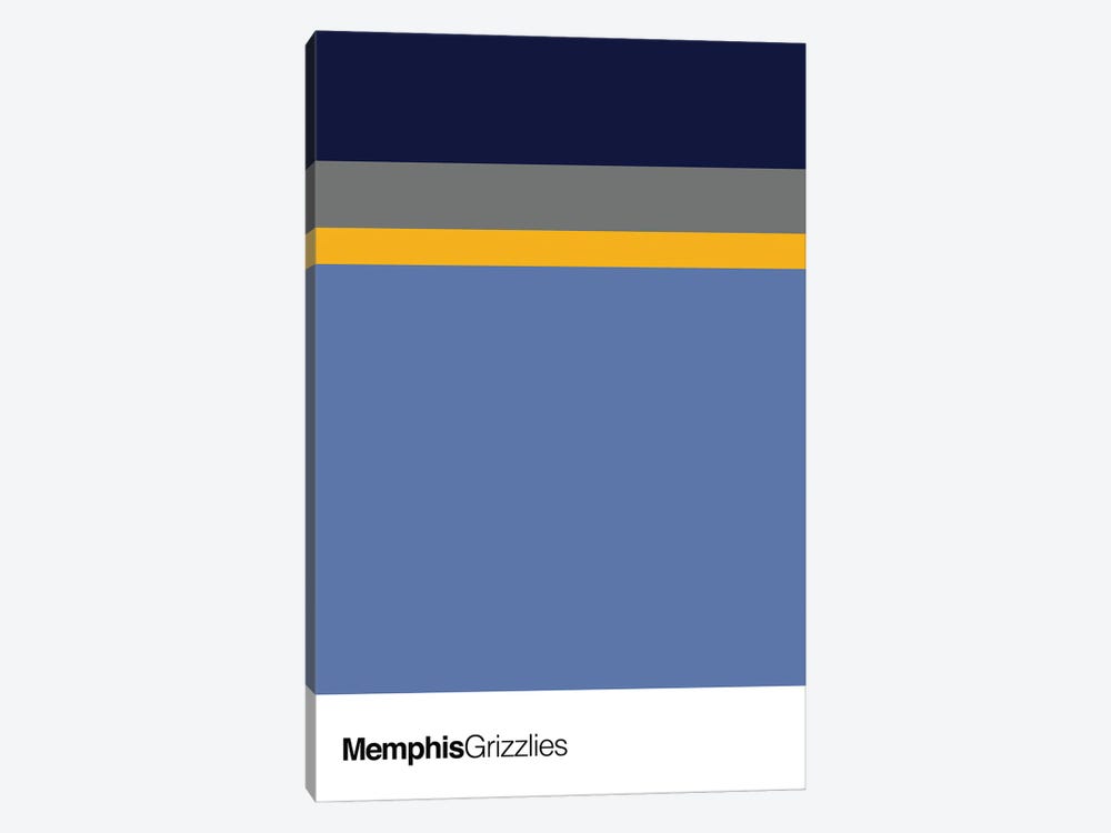 Memphis Grizzlies Basketball by avesix 1-piece Canvas Art Print