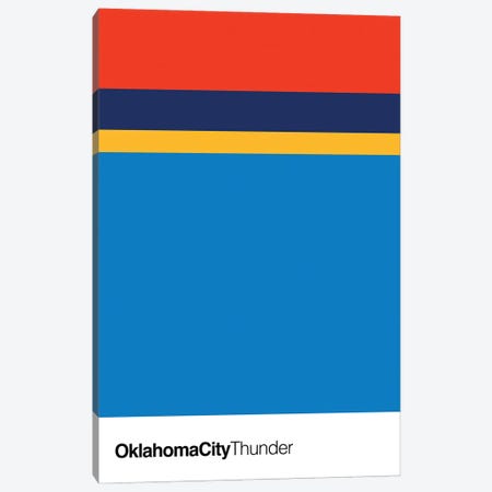 Oklahoma City Thunder Basketball Canvas Print #ASX122} by avesix Art Print