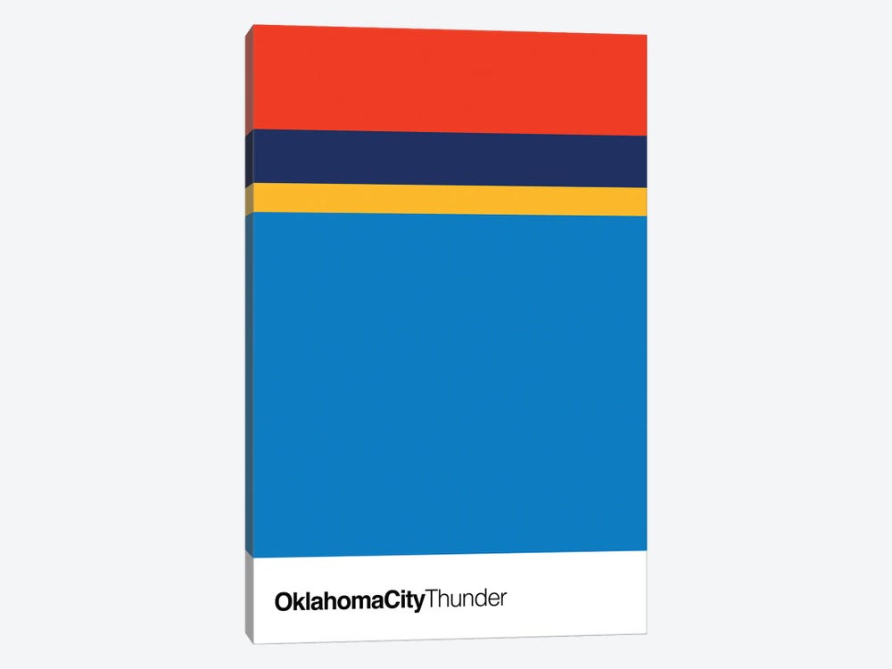 Oklahoma City Thunder Basketball by avesix 1-piece Canvas Artwork