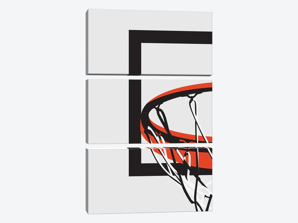 Basketball Hoop by avesix 3-piece Canvas Print