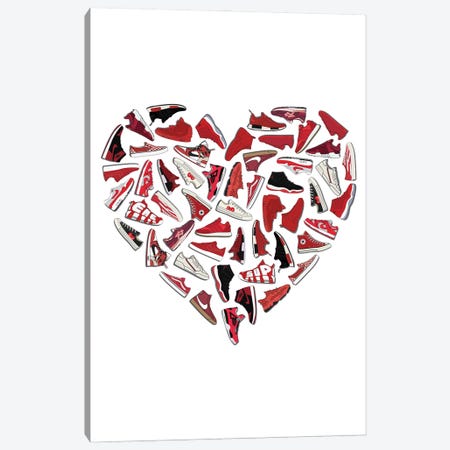 Sneaker Heart Canvas Print #ASX15} by avesix Canvas Wall Art