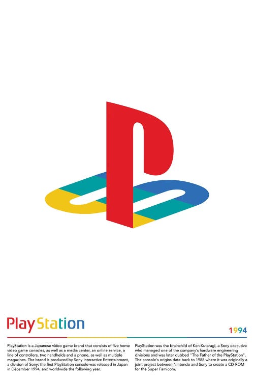 Playstation (White) Canvas Artwork by avesix | iCanvas