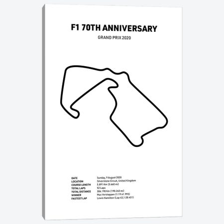 Formula 1 70th Anniversary (White) Canvas Print #ASX168} by avesix Art Print