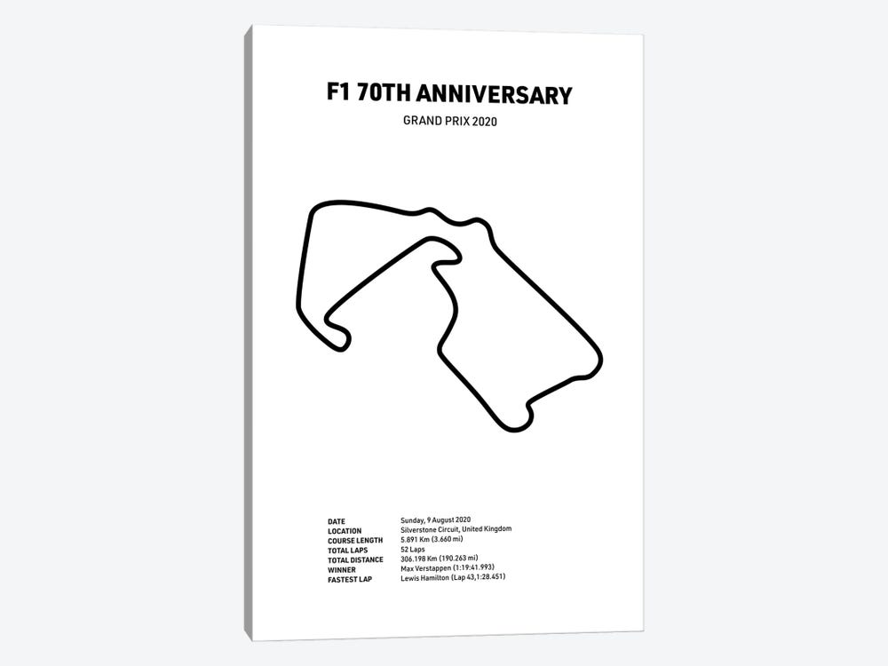 Formula 1 70th Anniversary (White) by avesix 1-piece Canvas Art