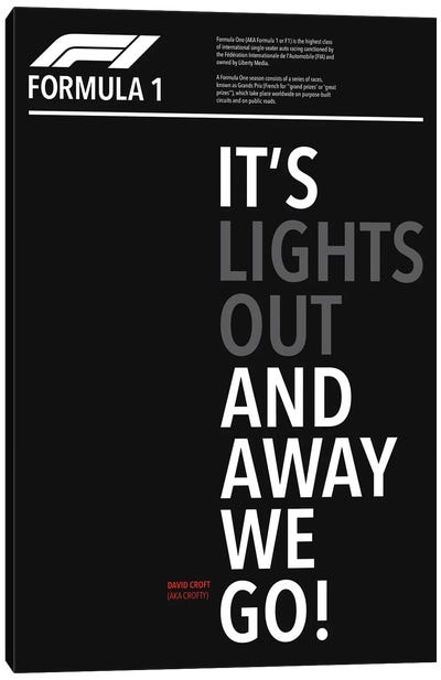 It's Lights Out And Away We Go Canvas Art Print - Sports Lover