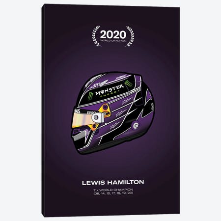 Lewis Hamilton Championship Helmet Canvas Print #ASX171} by avesix Canvas Art