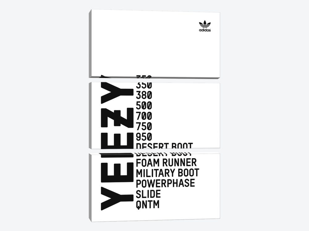 Yeezy (White) by avesix 3-piece Art Print