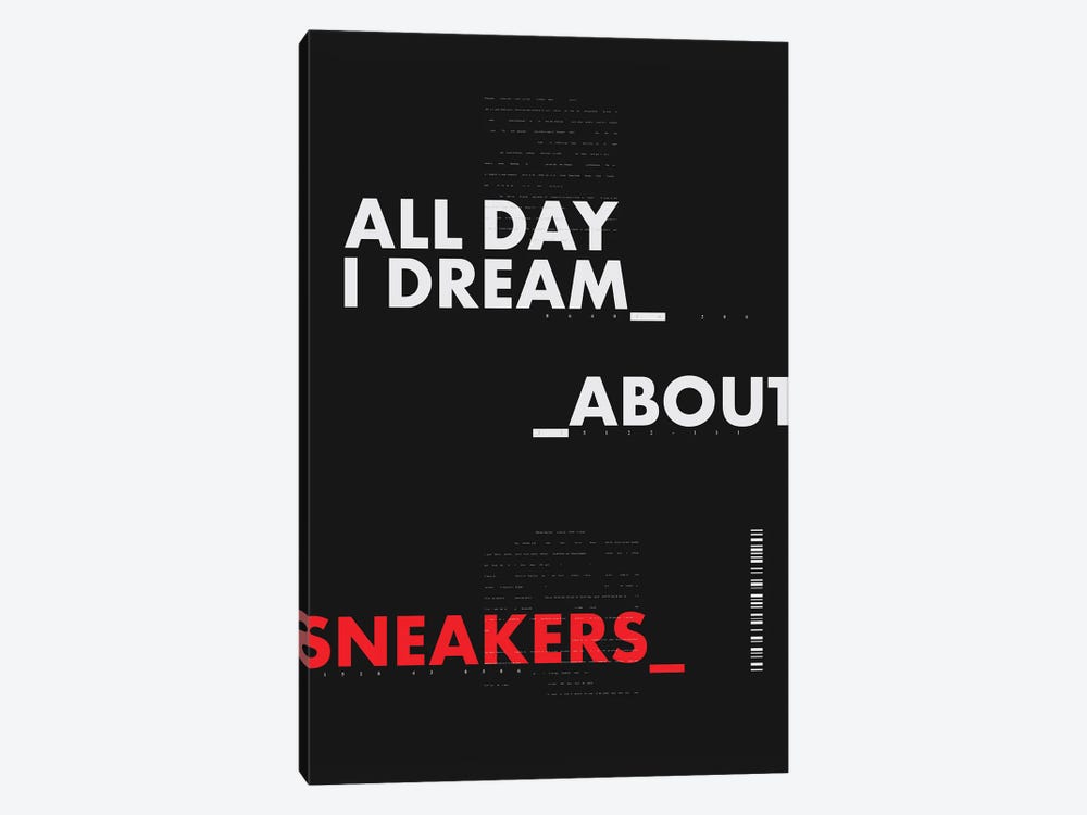 All Day I Dream About Sneakers I by avesix 1-piece Canvas Art Print