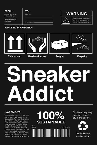 Sneaker Addict I by avesix art print