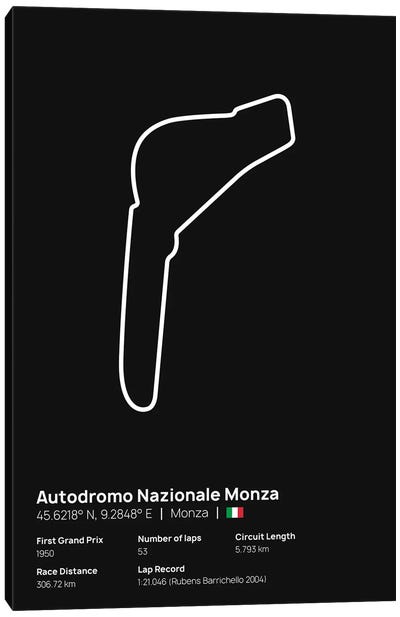 F1- Autodromo Nazionale Monza Canvas Art Print - Auto Racing Art