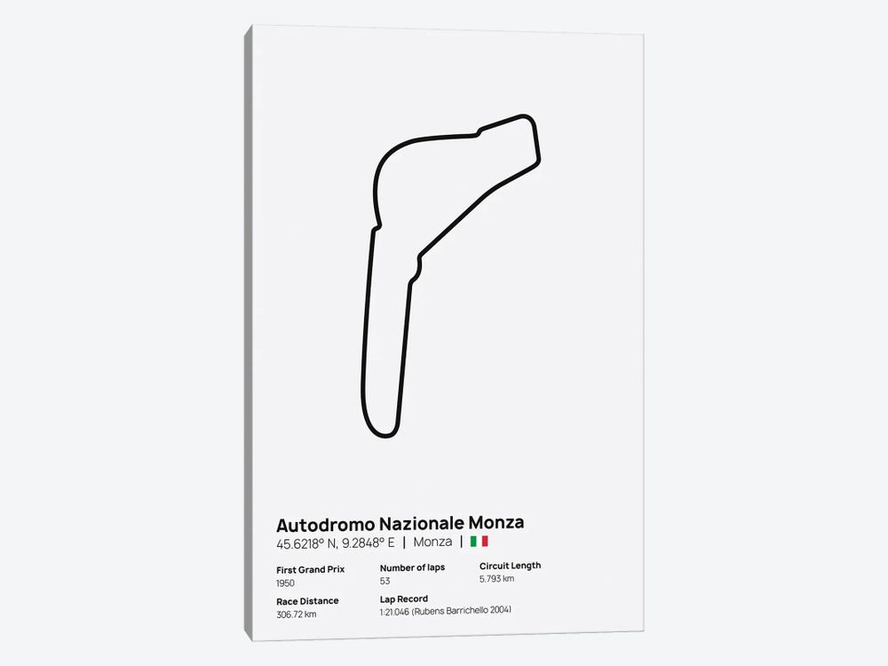 F1- Autodromo Nazionale Monza by avesix 1-piece Canvas Print