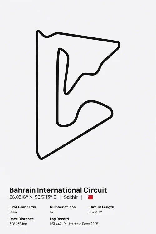 F1- Baharain Circuit by avesix wall art