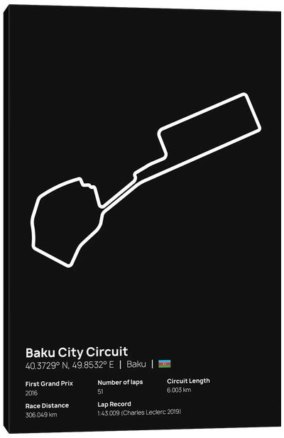 F1- Baku City Circuit Canvas Art Print - Auto Racing Art