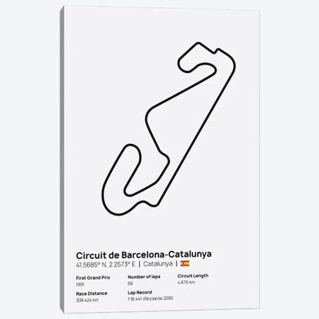 F1- Catalunya Circuit Canvas Print #ASX207} by avesix Art Print