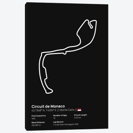 F1- Circuit de Monaco Canvas Print #ASX208} by avesix Canvas Art