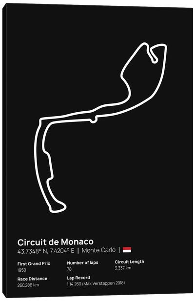F1- Circuit de Monaco Canvas Art Print - Auto Racing Art