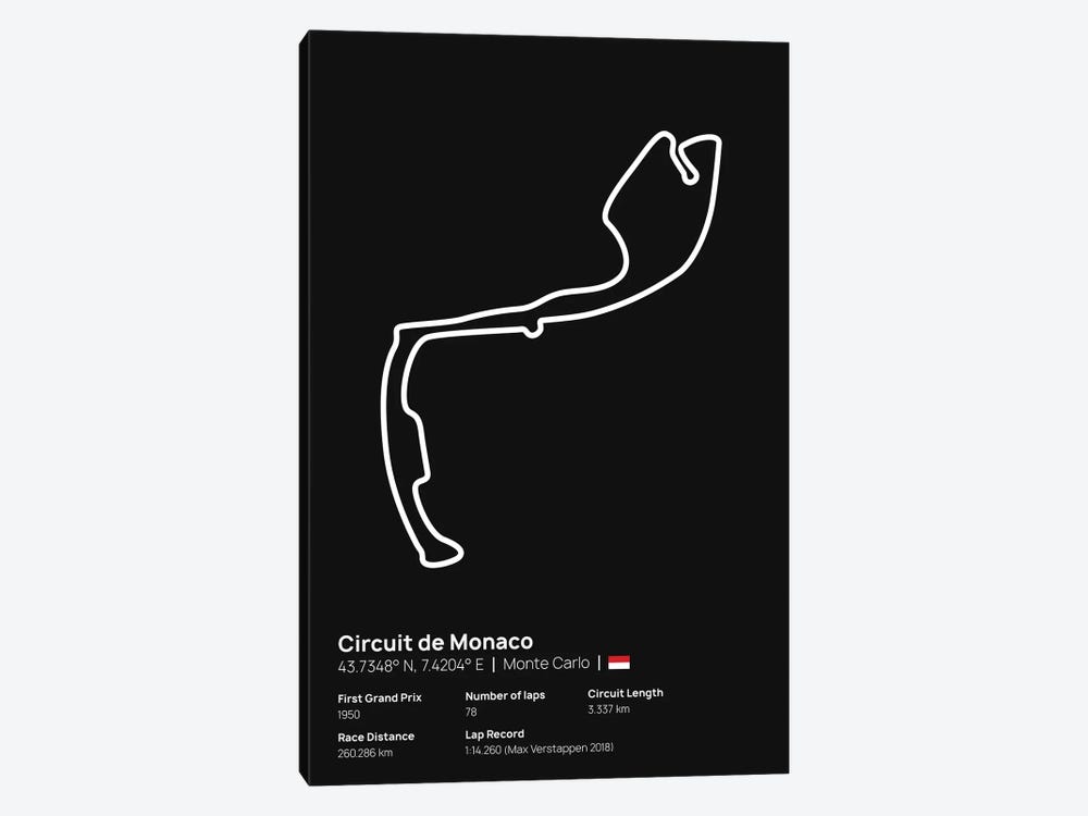 F1- Circuit de Monaco by avesix 1-piece Canvas Art