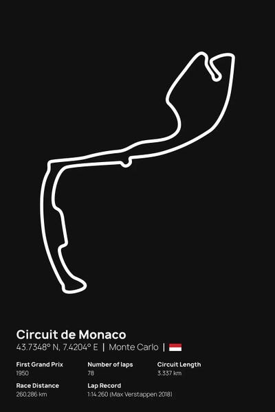 F1- Circuit de Monaco On Black
