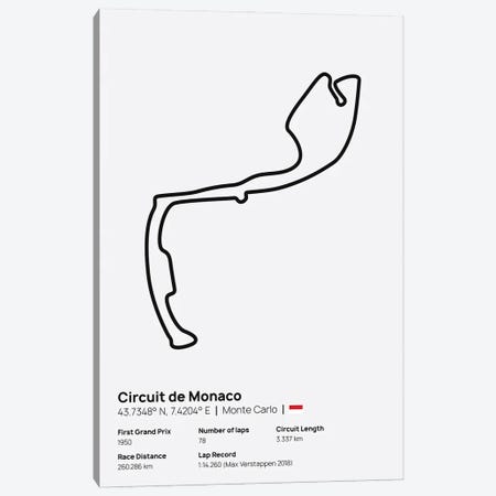 F1- Circuit de Monaco Canvas Print #ASX209} by avesix Canvas Wall Art