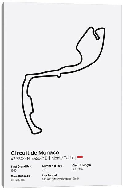 F1- Circuit de Monaco Canvas Art Print - avesix