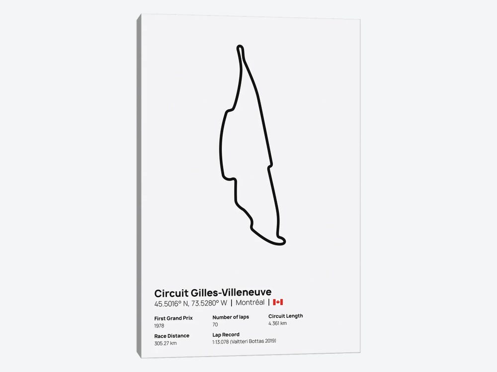 F1- Circuit Gilles Villeneuve by avesix 1-piece Canvas Art