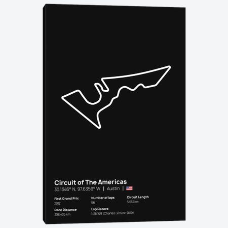 F1- Circuit Of The Americas Canvas Print #ASX212} by avesix Art Print