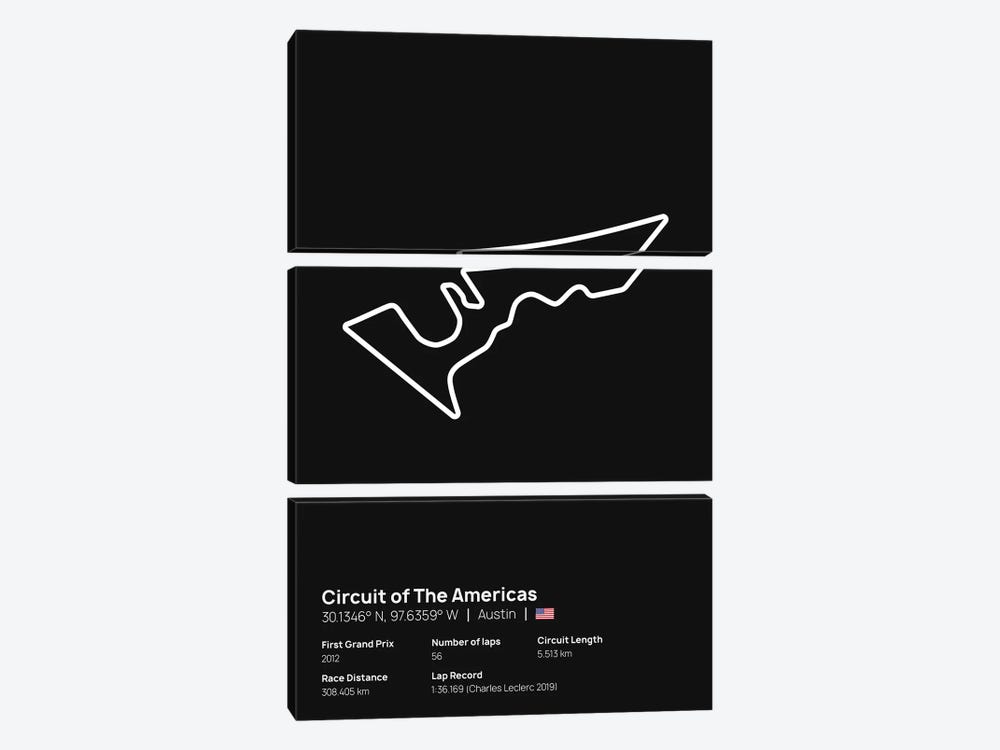 F1- Circuit Of The Americas by avesix 3-piece Canvas Art Print