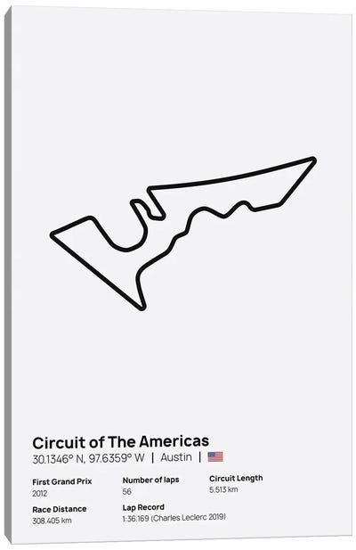 F1- Circuit Of The Americas ( Canvas Art Print - Auto Racing Art